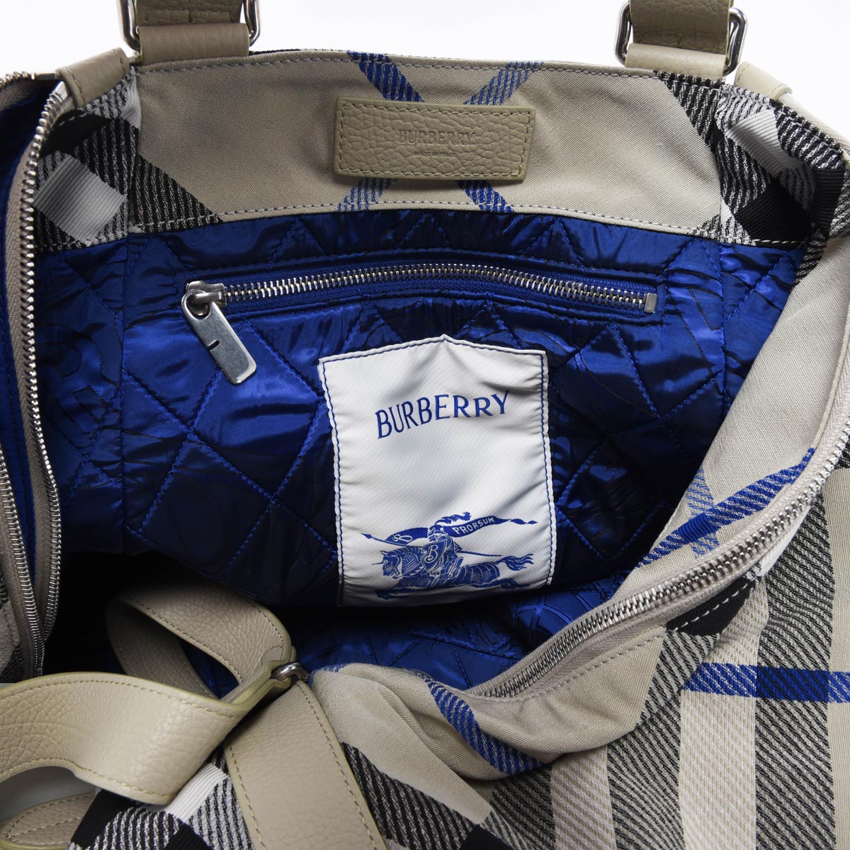 Burberry Beige Jacquard Check Large Festival Tote