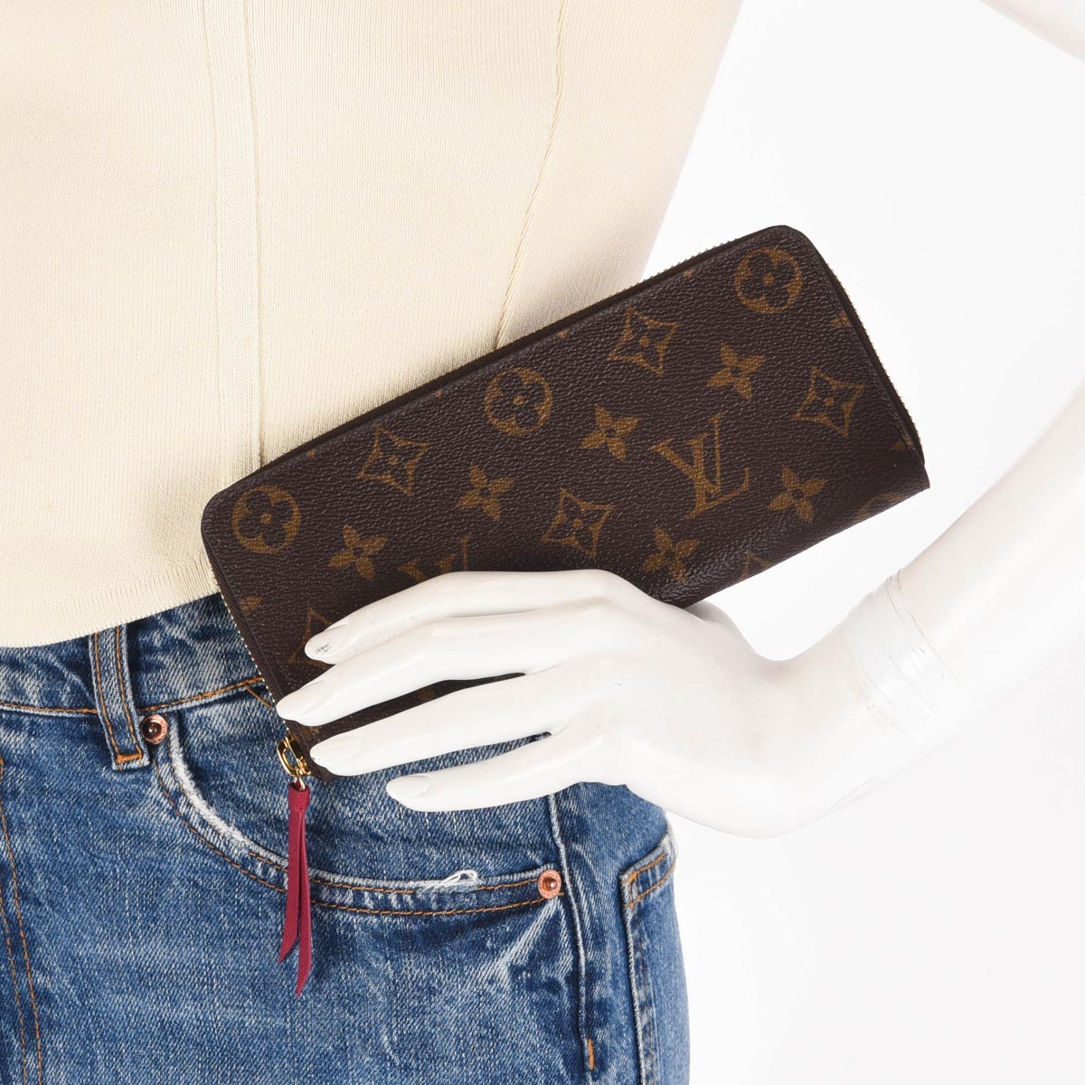 Louis Vuitton Fuchsia Monogram Canvas Clemence Wallet