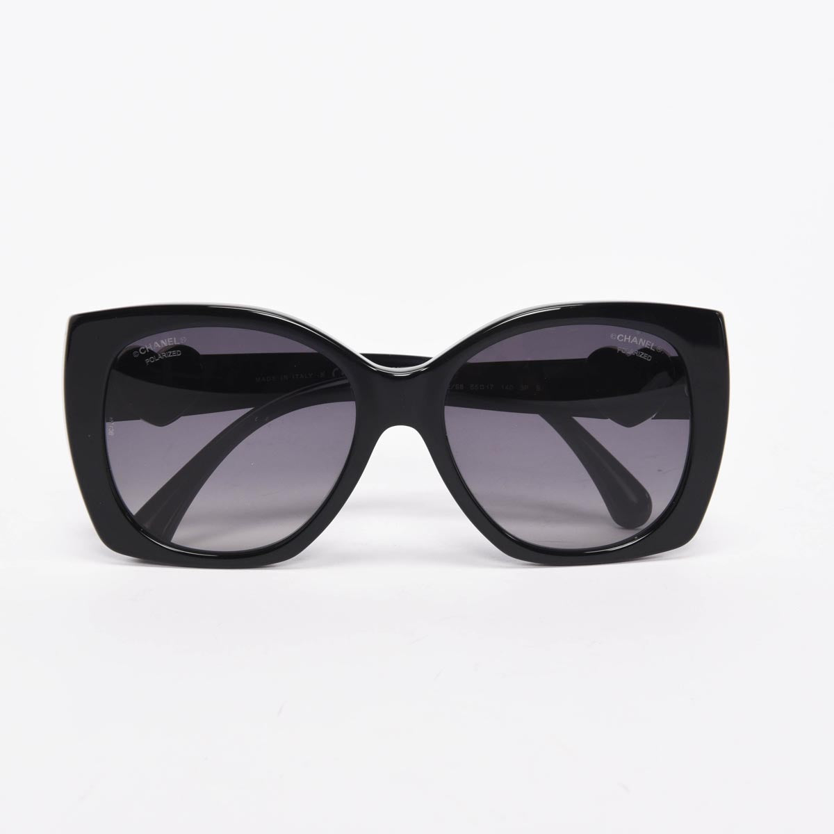 Chanel Black CC Heart Square Sunglasses