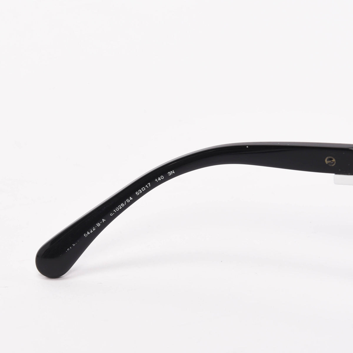 Chanel Black Acetate & Strass Square Logo Sunglasses