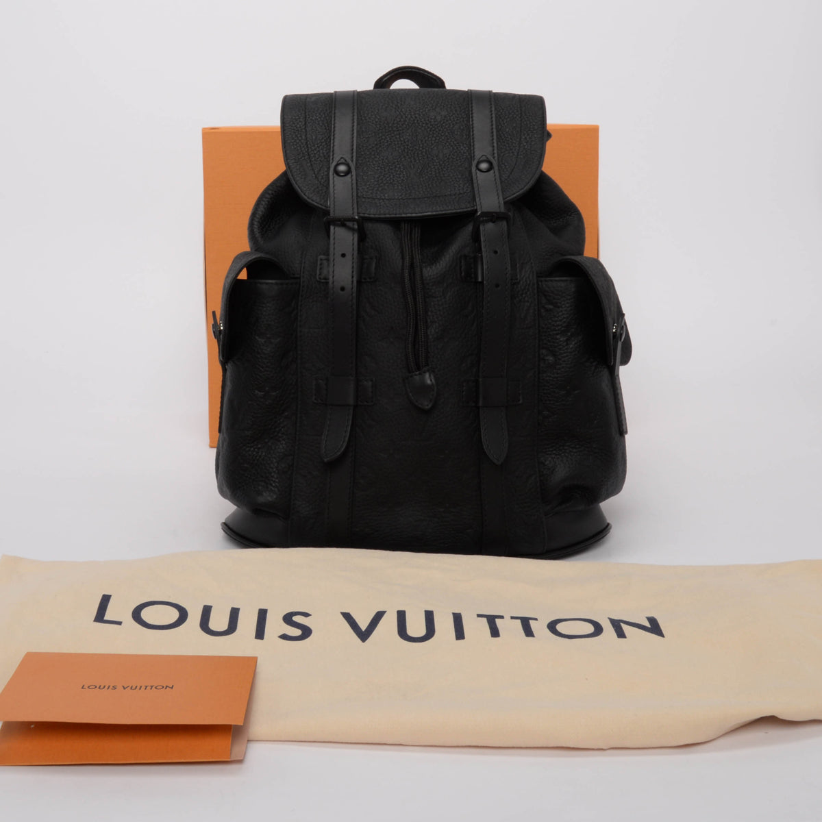Louis Vuitton Black Monogram Taurillon Christopher PM Backpack