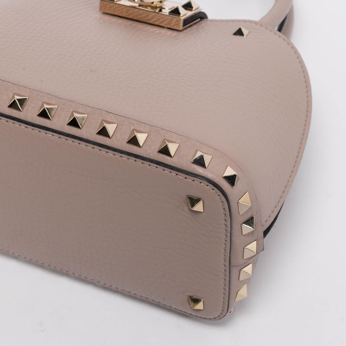 Valentino Poudre Grainy Calfskin Small Rockstud Bag