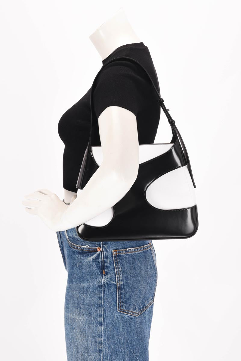 Ferragamo Black & White Cut-Out Detail Bag