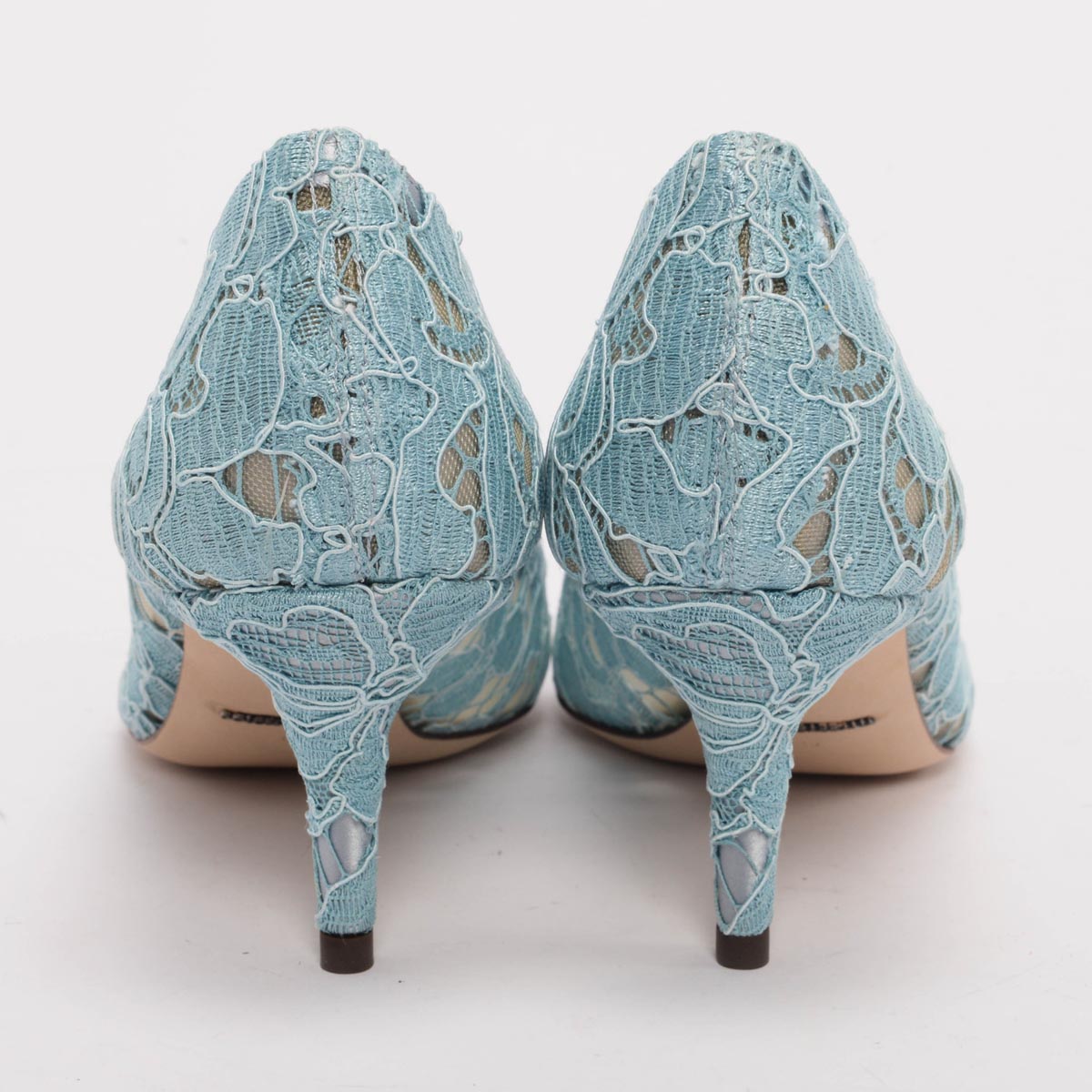 Dolce & Gabbana Azure Lace Bellucci Pumps 39