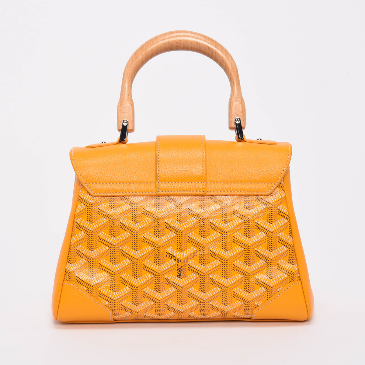 Goyard Yellow Goyardine & Calfskin Saigon Souple Mini Bag