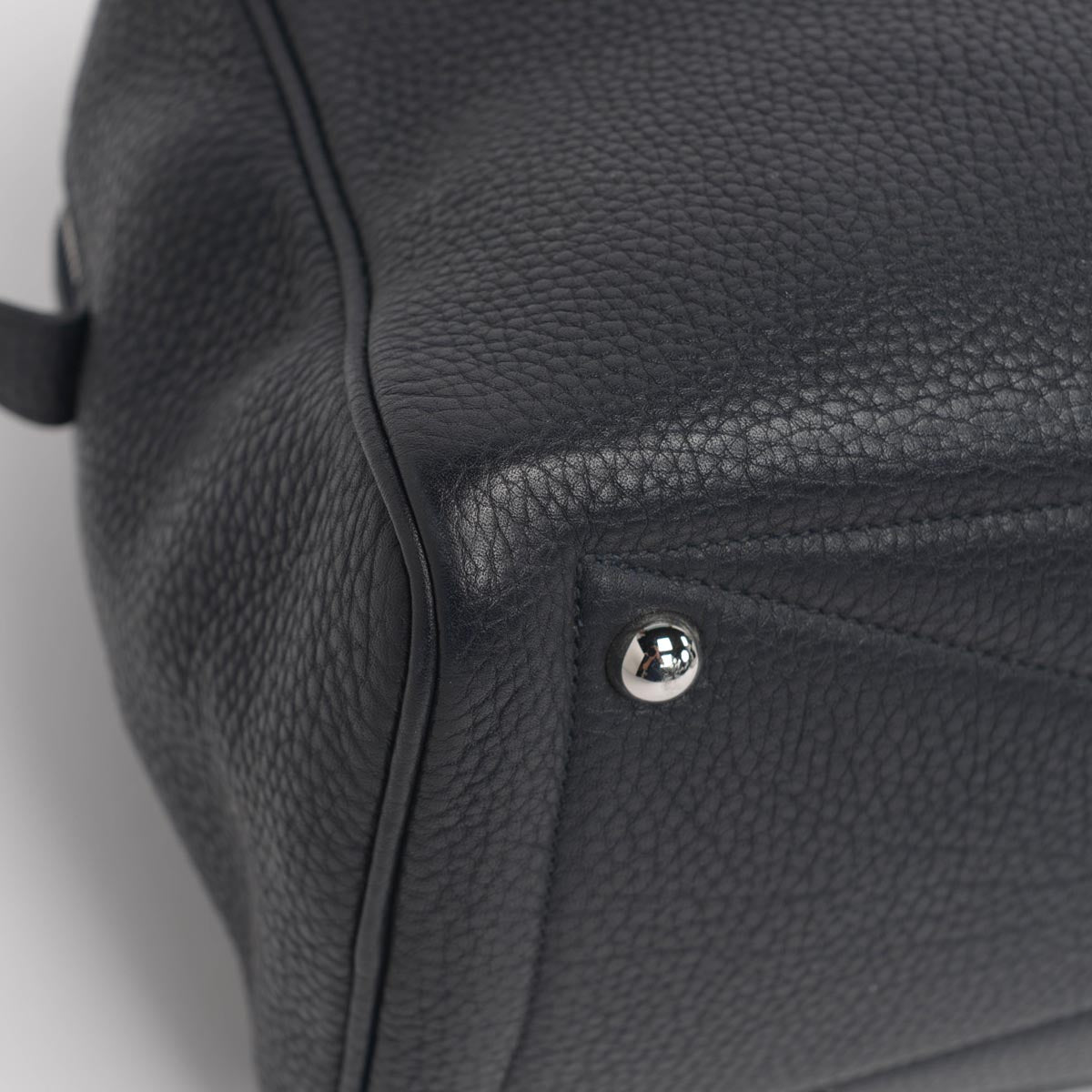 Hermes Dark Navy Clemence Leather Victoria II 35 Bag