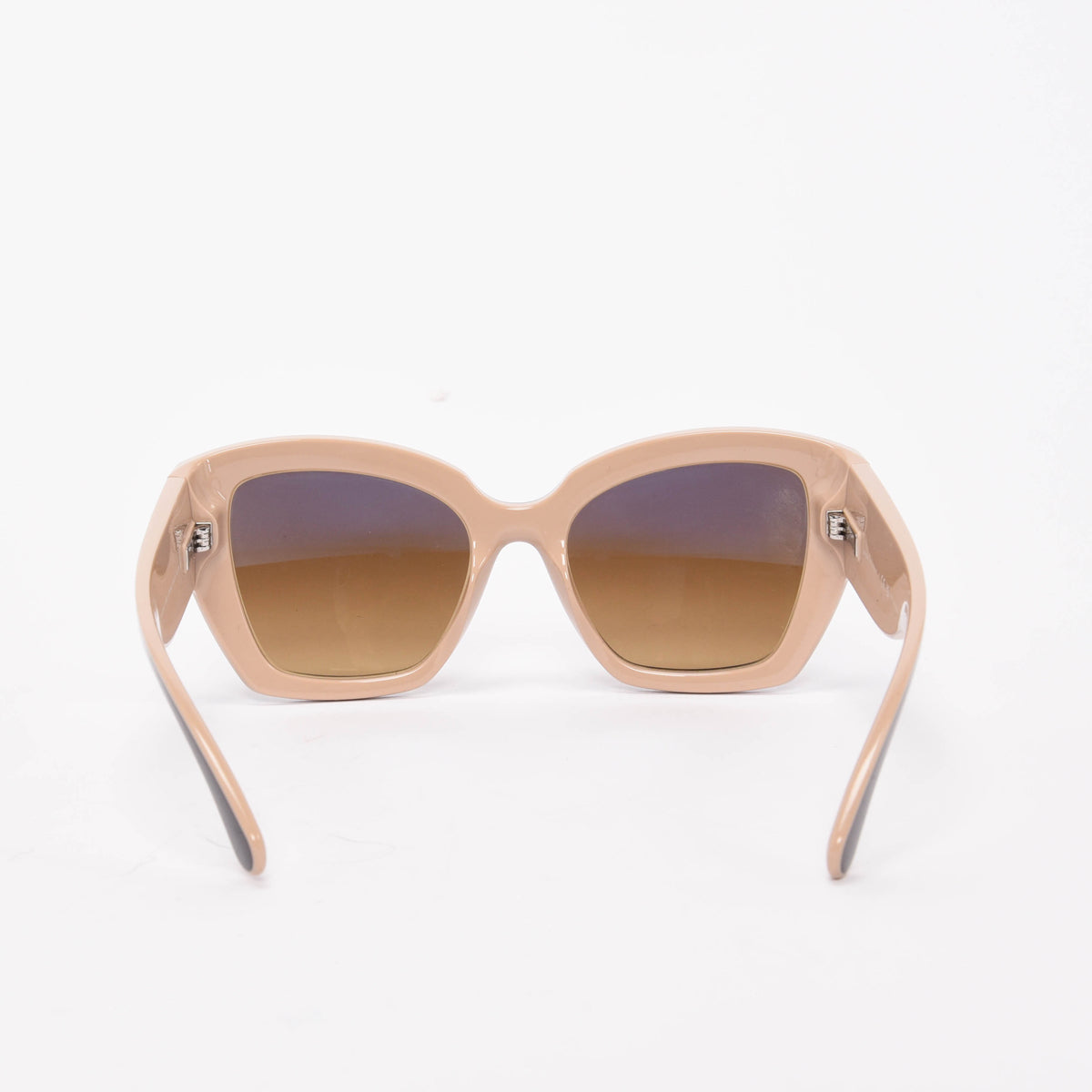 Chanel Black & Beige Nylon Fibre Butterfly Sunglasses