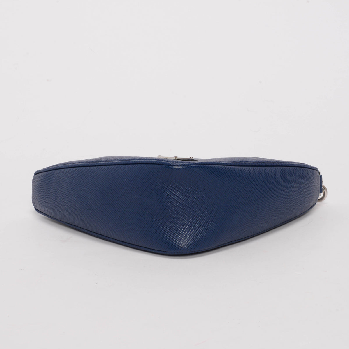 Prada Blue Saffiano Prada Triangle Wristlet