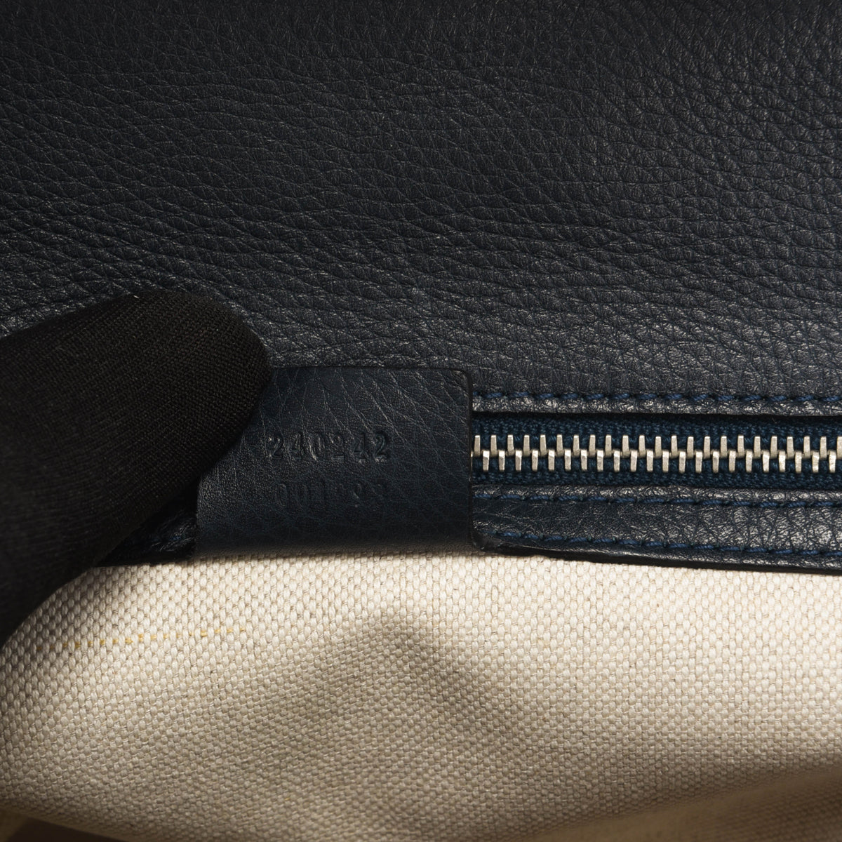 Gucci Dark Teal Guccissima Medium New Bamboo Bag