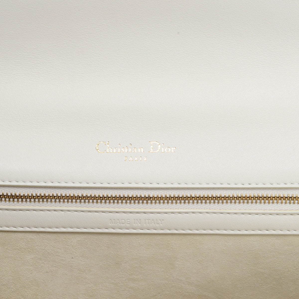 Dior Ivory & Black Calfskin Embroidered Diorama Beaded Bag