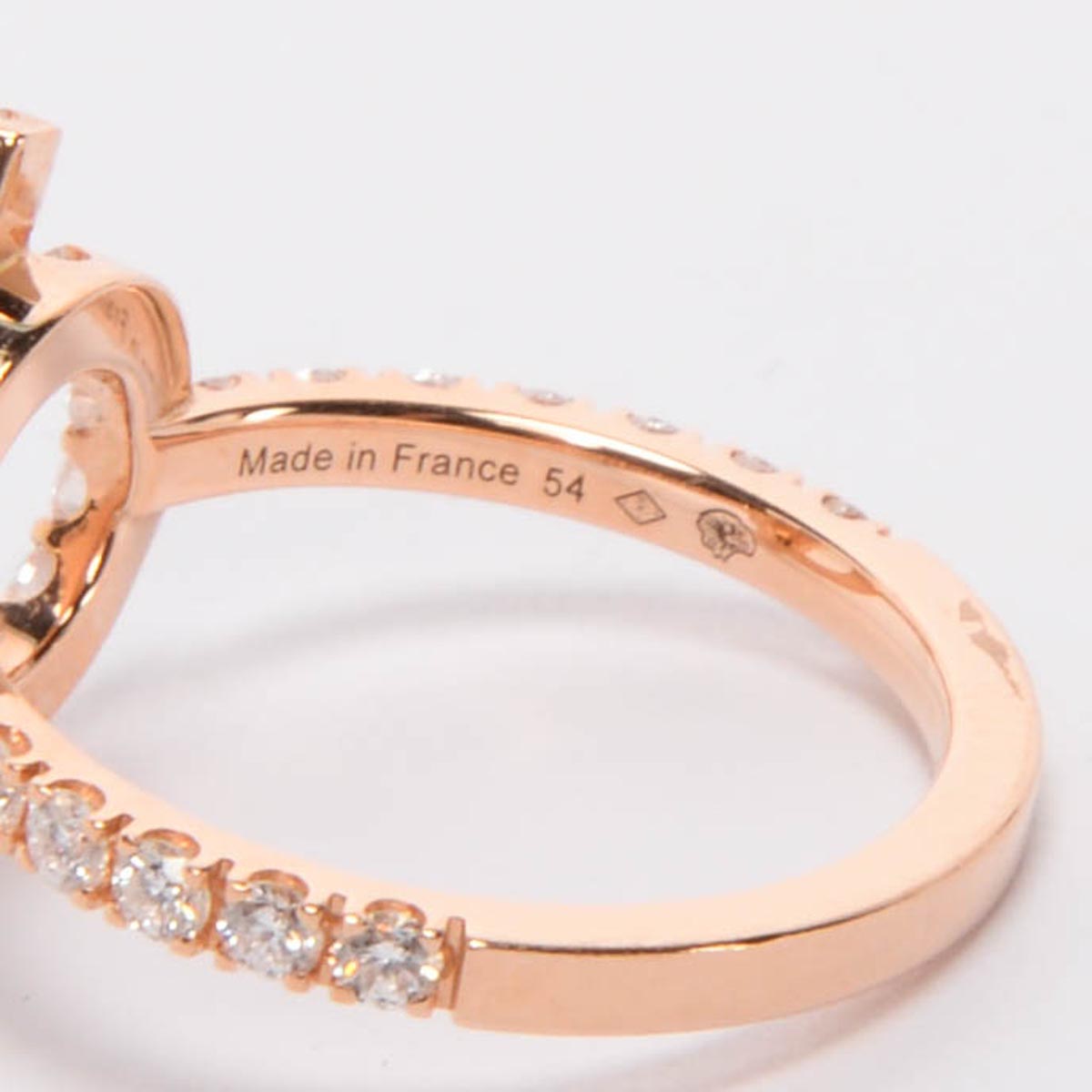 Hermes 18k Rose Gold & Diamond Finesse Ring