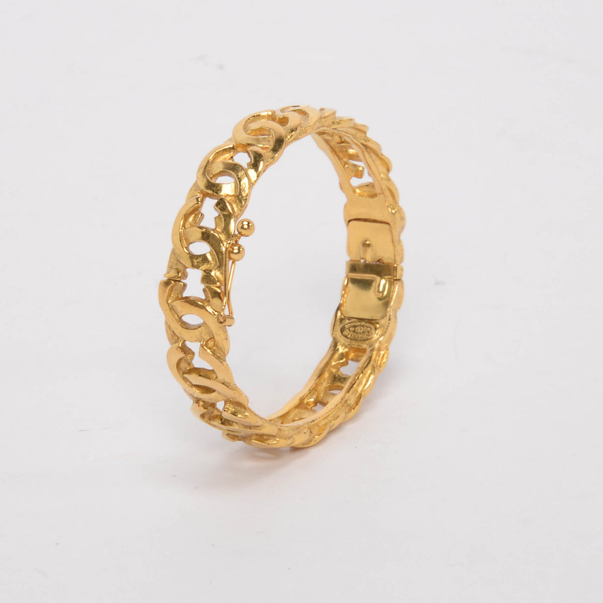 Chanel Vintage Gold Plated CC Bracelet