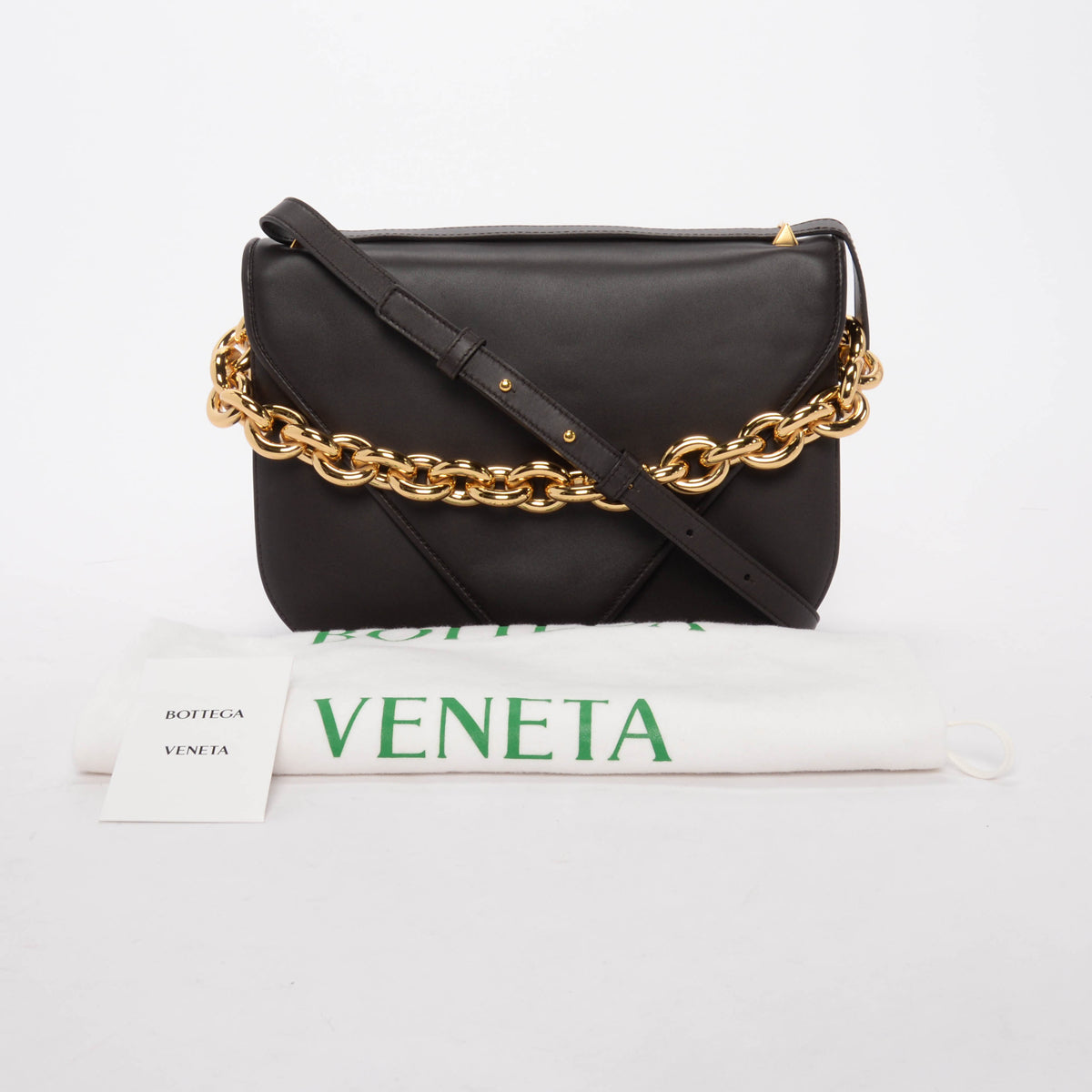 Bottega Veneta Dark Brown Calfskin Large Mount Bag