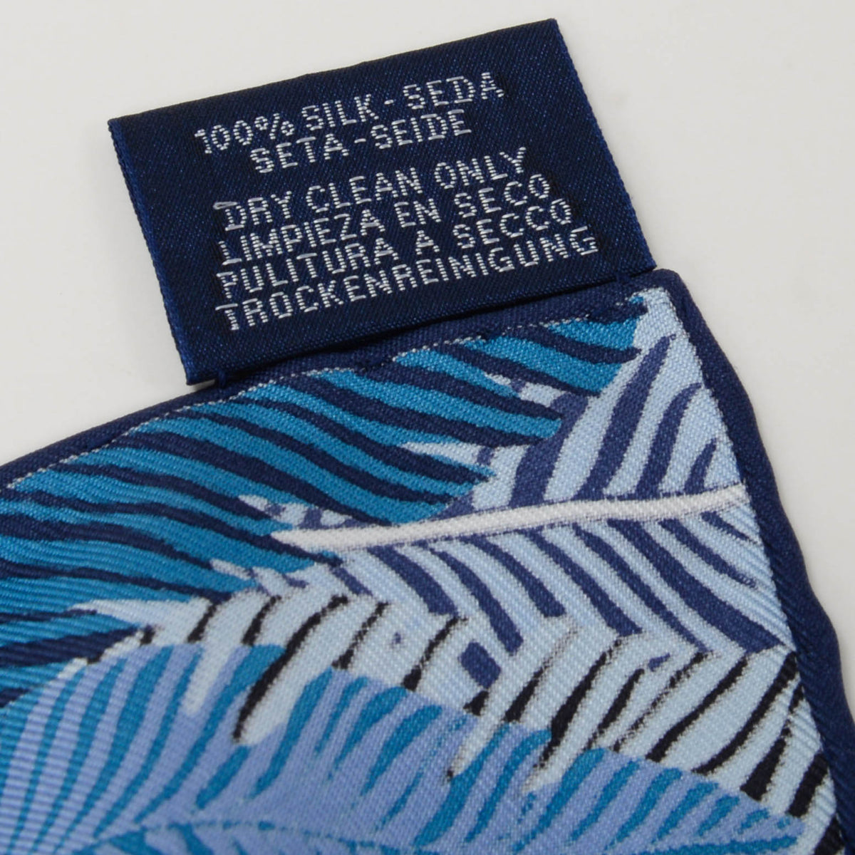 Hermes Blue Silk Jaguar Quetzal Scarf