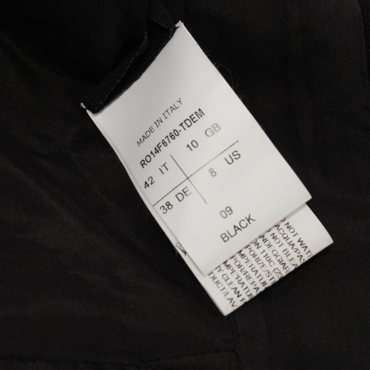 Rick Owens Black Cashmere Embroidered Biker Jacket IT 42