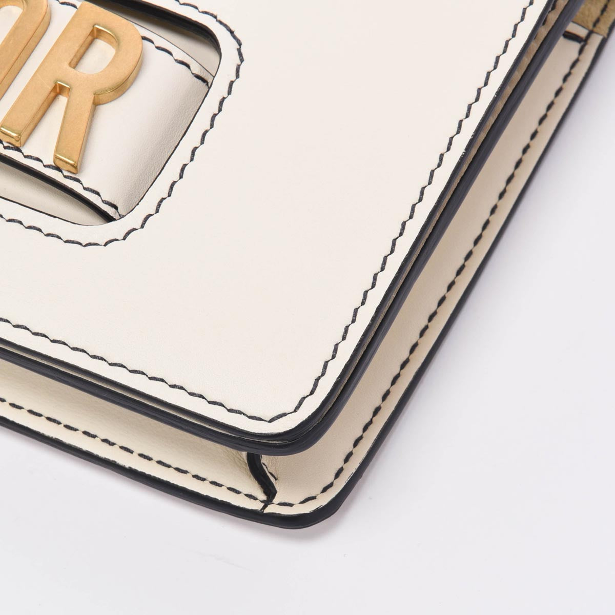 Dior White Calfskin Medium J'Adior Chain Flap Bag