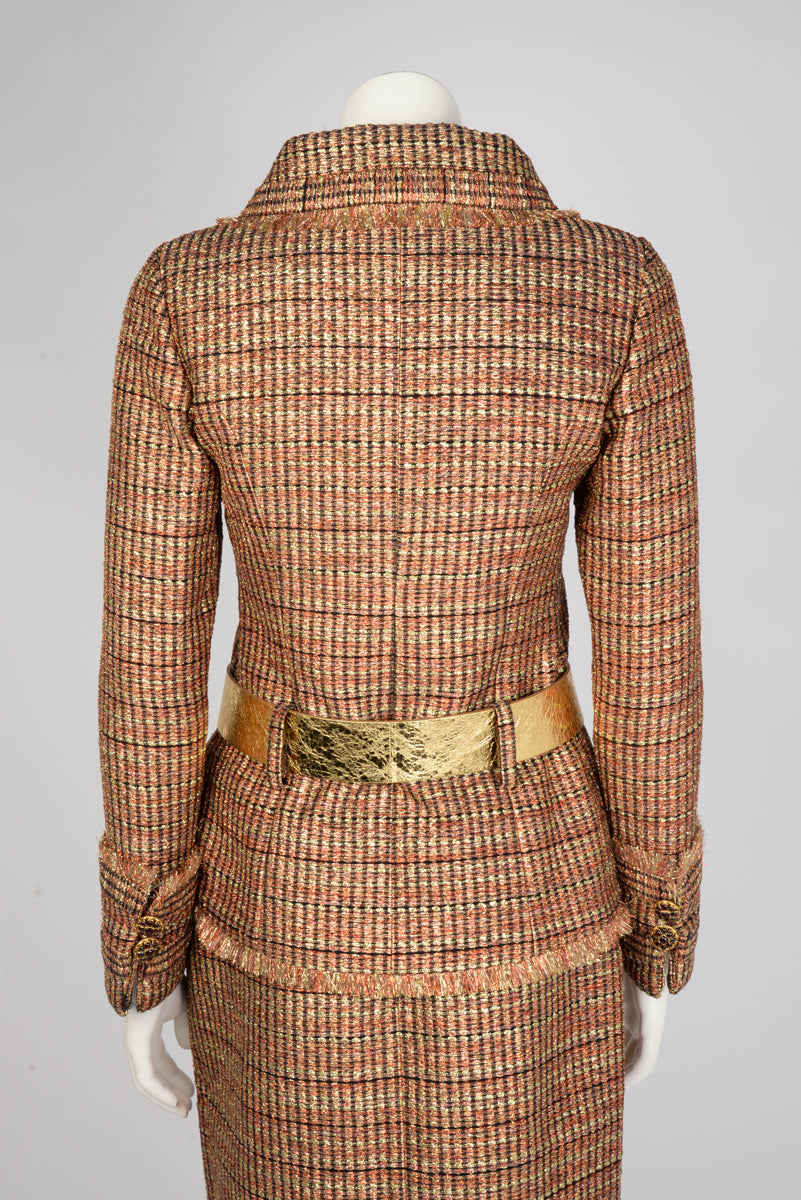 Chanel Metallic Tweed Paris to Egypt Skirt Suit