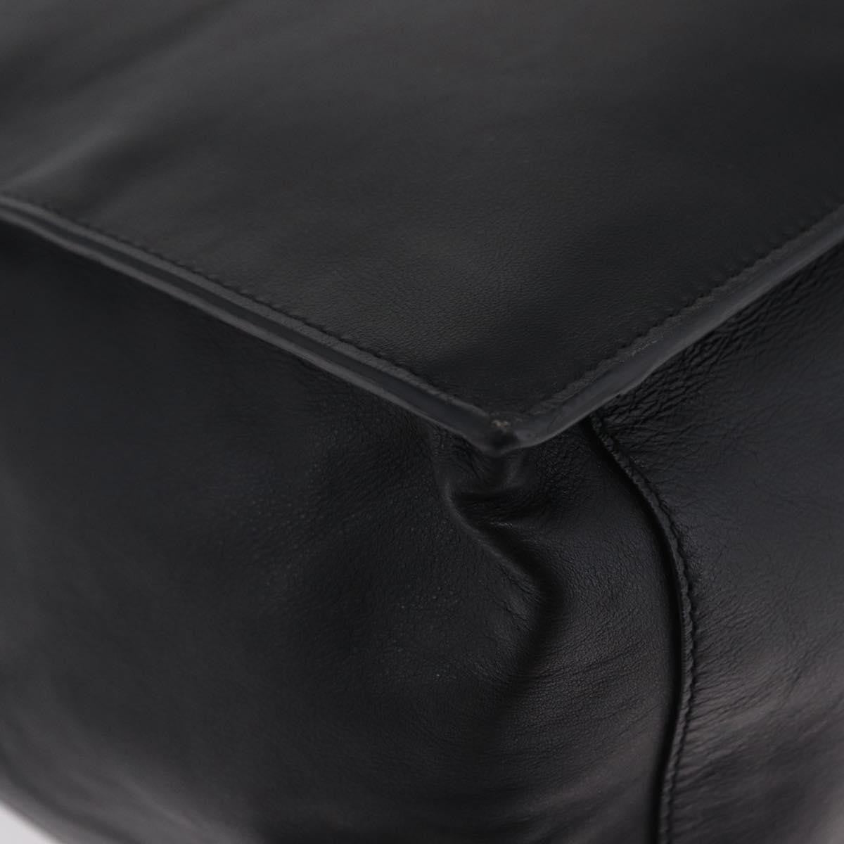 Saint Laurent Black Embossed Leather Rive Gauche Shopper Tote