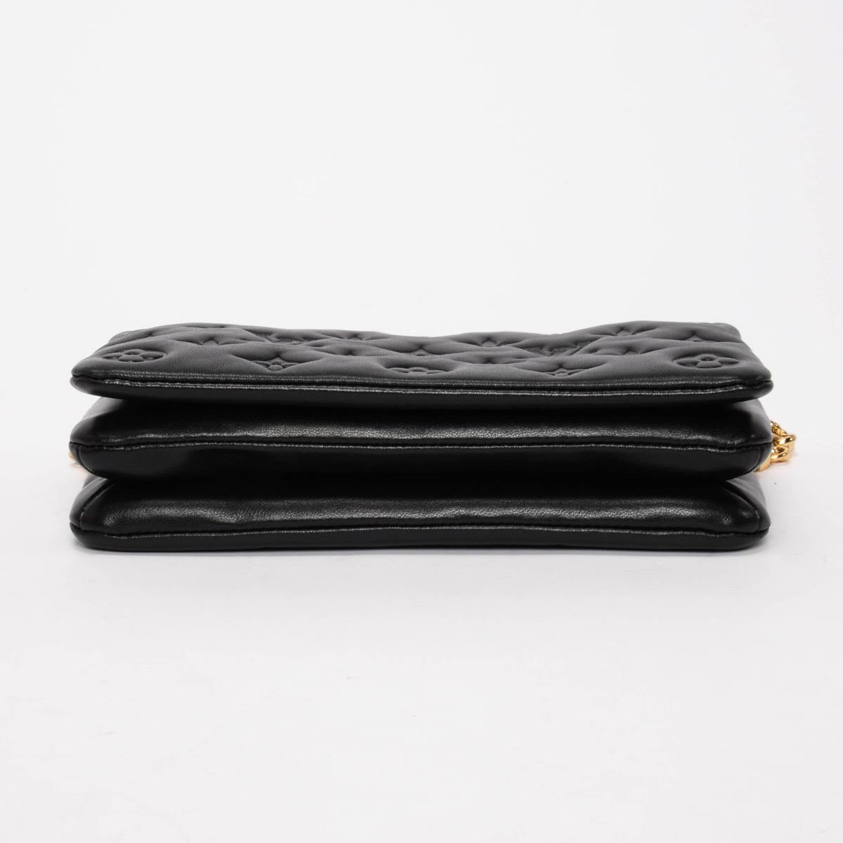 Louis Vuitton Black Monogram Lambskin Coussin Pochette