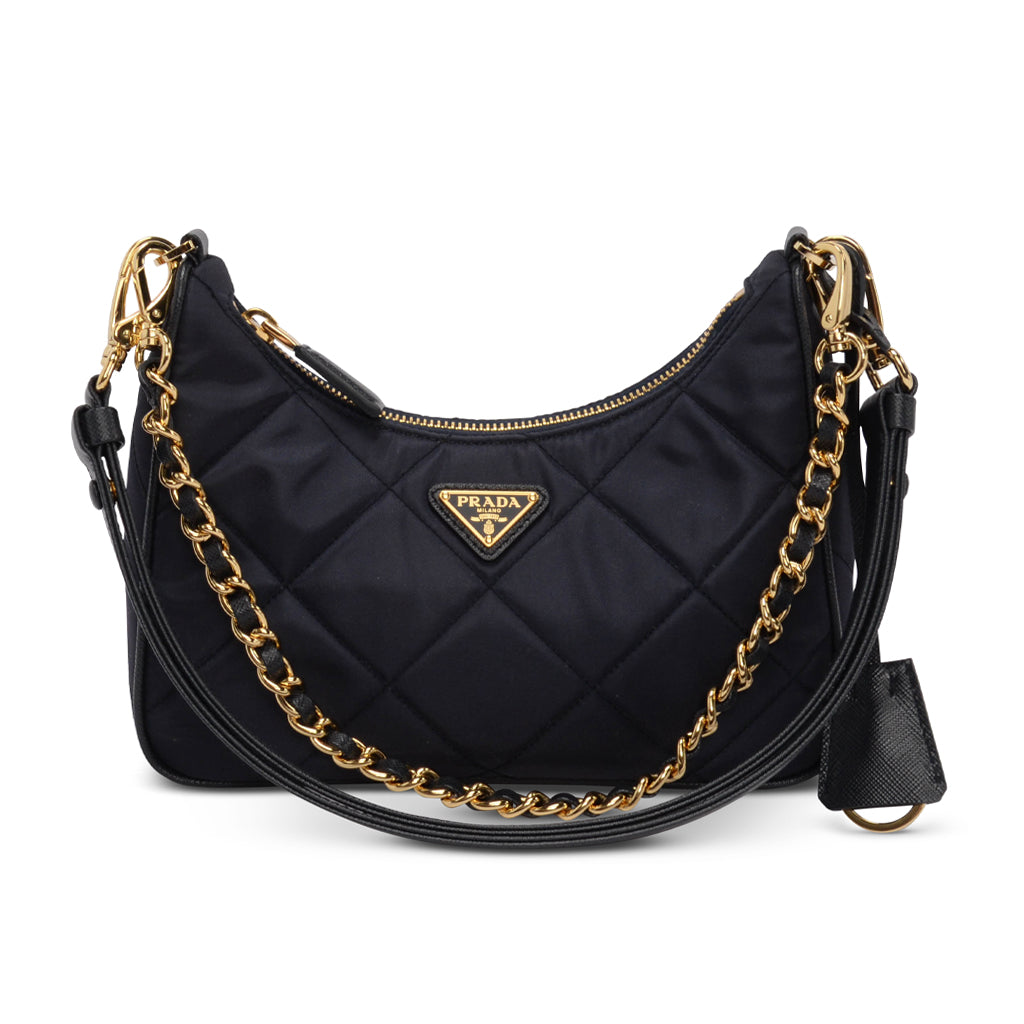 Prada Navy Quilted Nylon Re-Edition Mini Bag