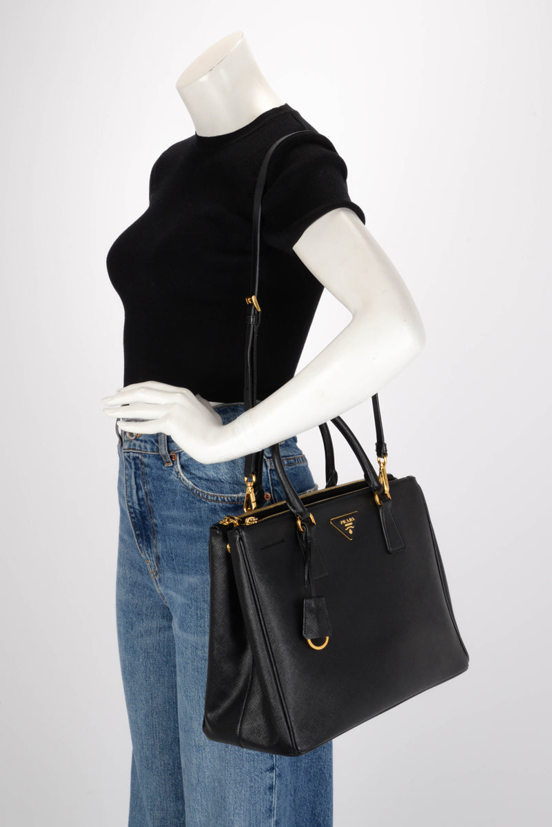 Prada Black Saffiano Large Galleria Tote