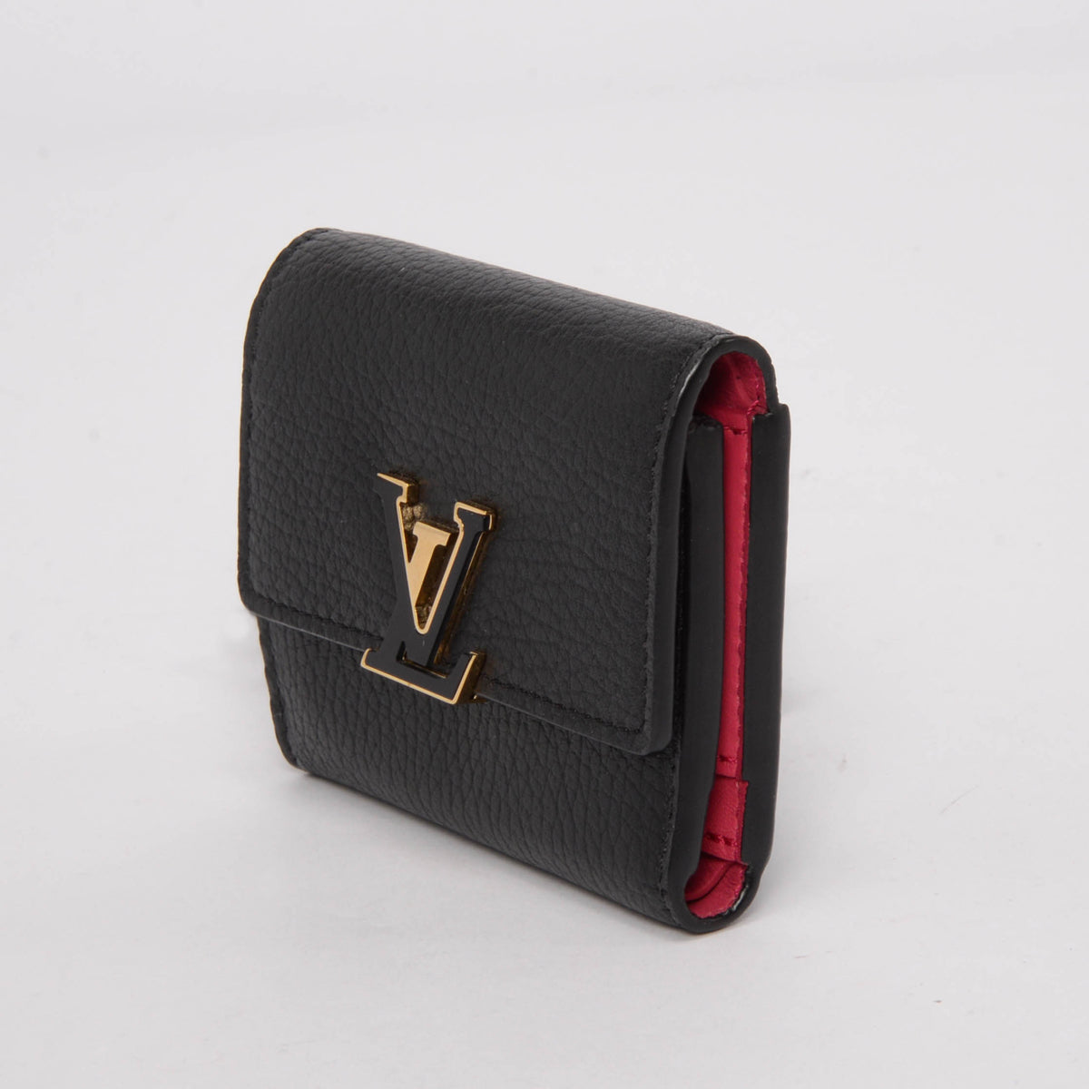 Louis Vuitton Black Taurillon Capucines XS Wallet
