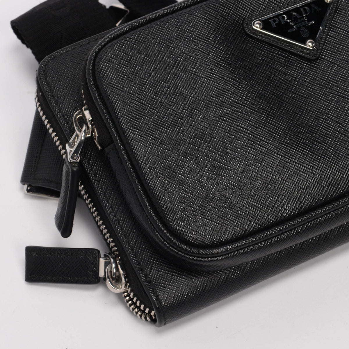 Prada Black Saffiano Belt Bag