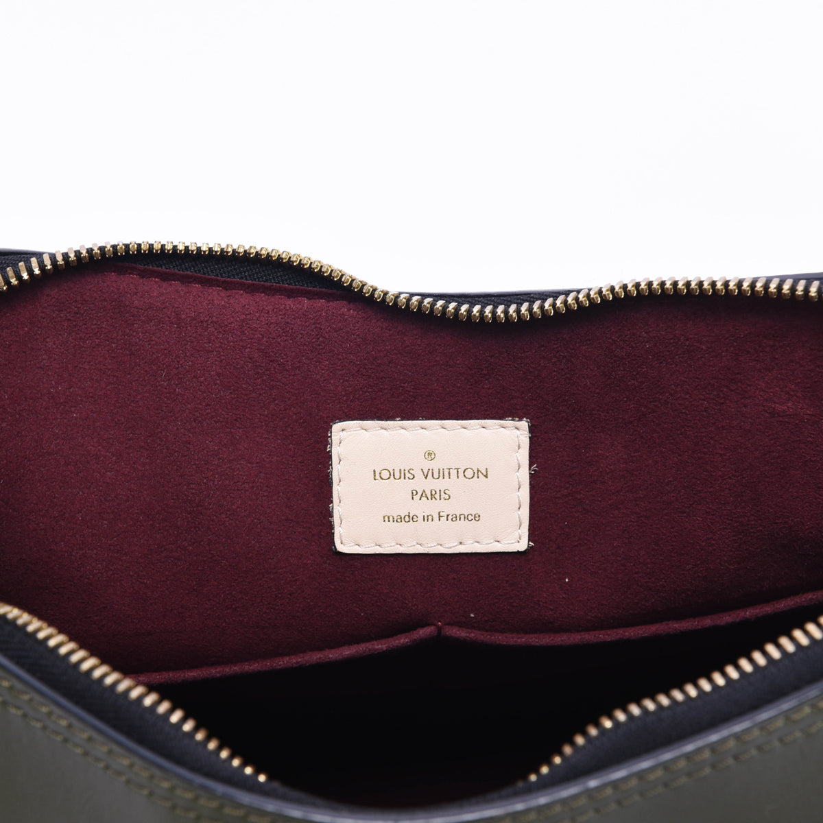 Louis Vuitton Khaki & Burgundy Monogram Canvas Tuileries Bag