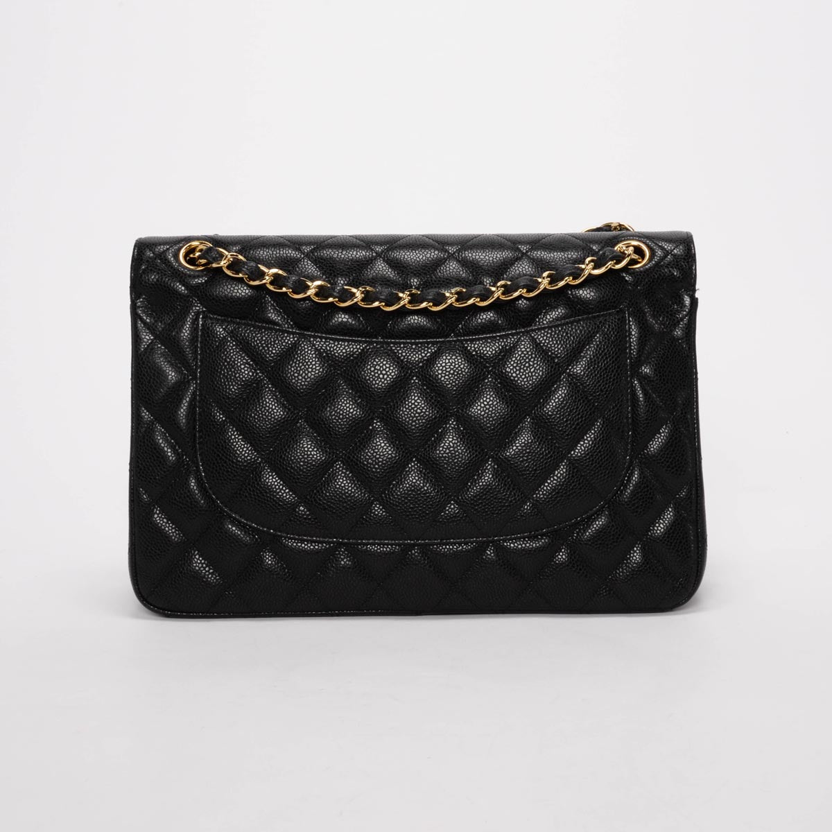 Chanel Black Quilted Caviar Large Classic Flap Bag
