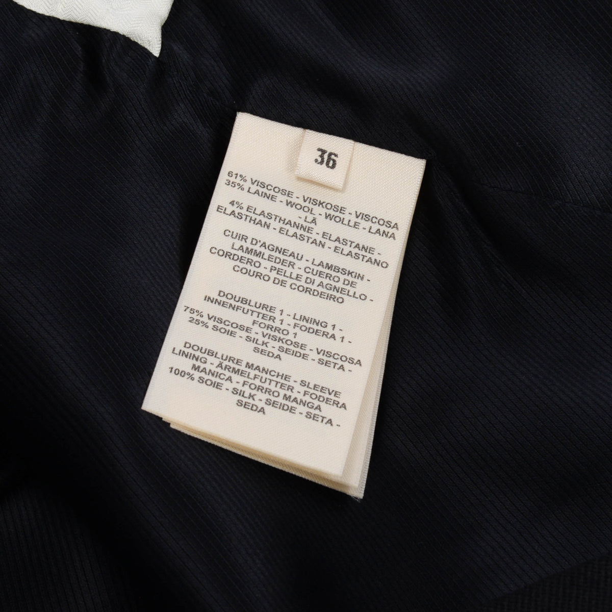 Hermes Black Twill Clou De Selle Button Jacket FR 36