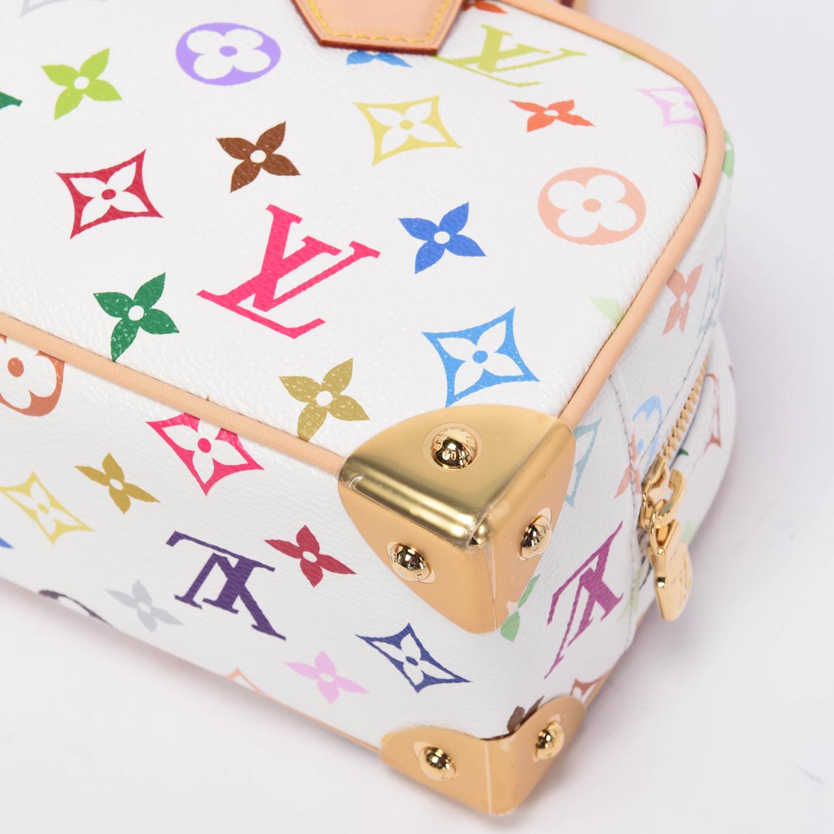 Louis Vuitton x TM White Multicolore Monogram East West Bag
