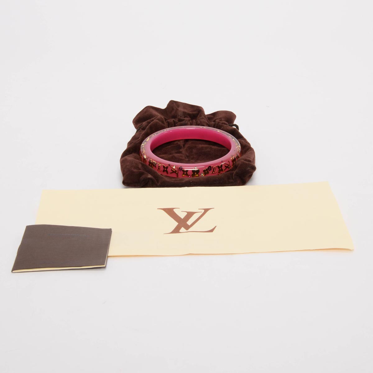 Louis Vuitton Pink Resin Monogram Inclusion Bangle