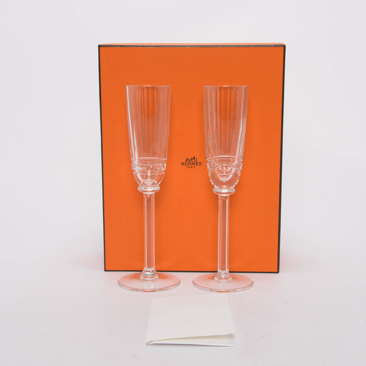 Hermes Crystal Iskender Champagne Flute Set