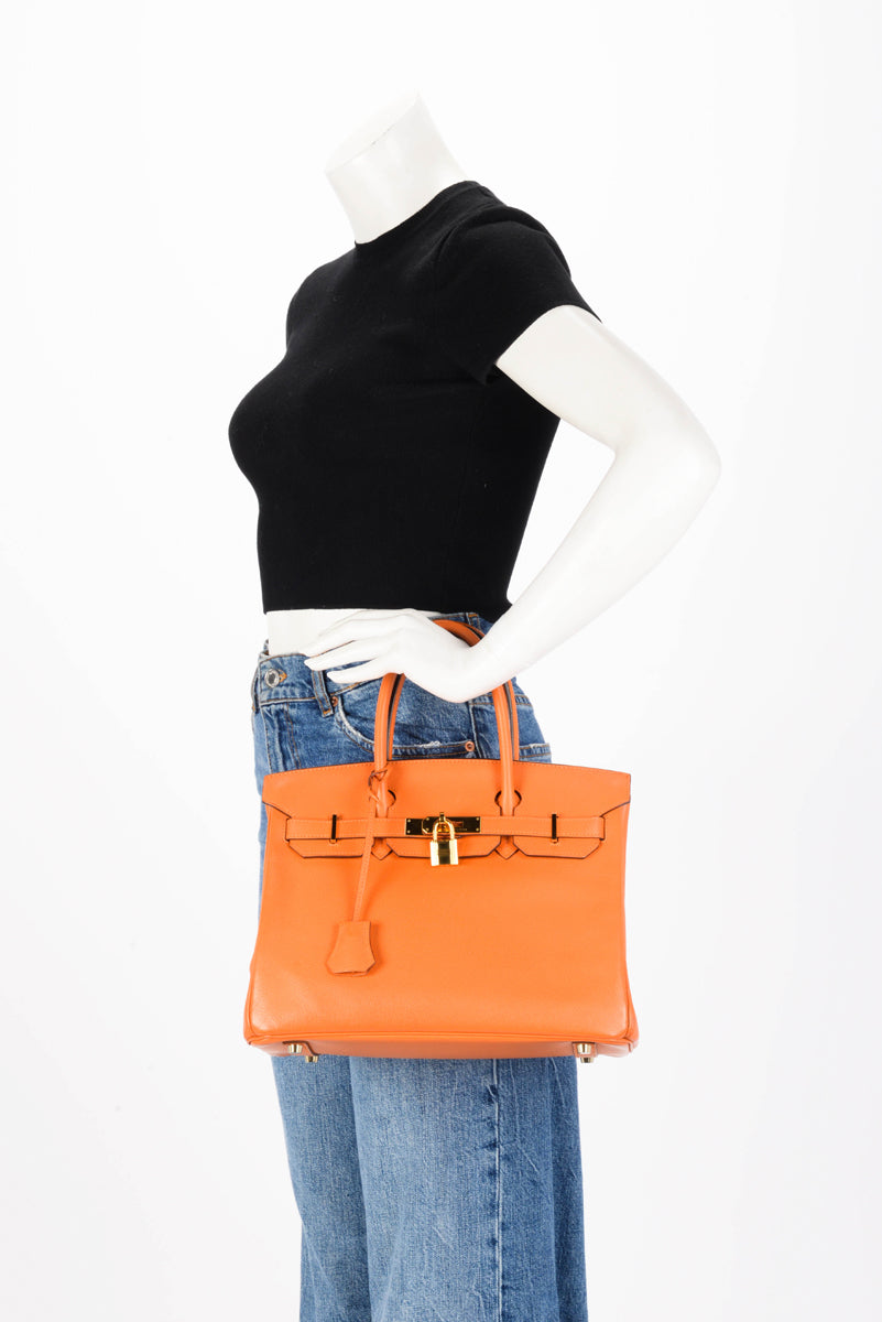 Hermes Orange Epsom Birkin 30 GHW