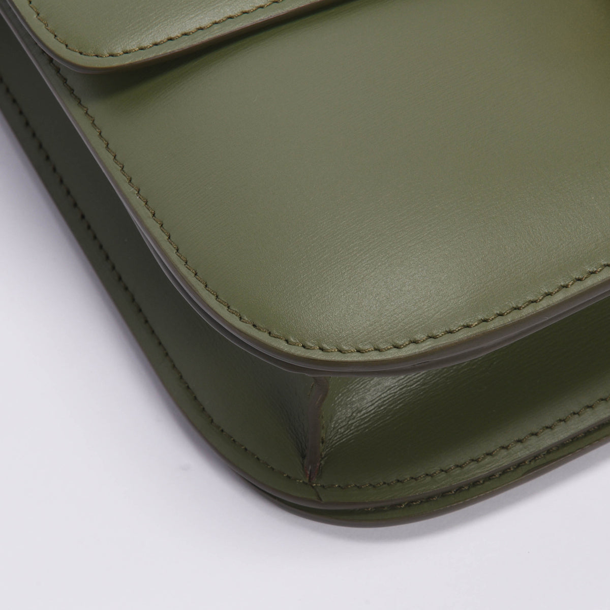 Celine Khaki Box Calf Classic Box Bag