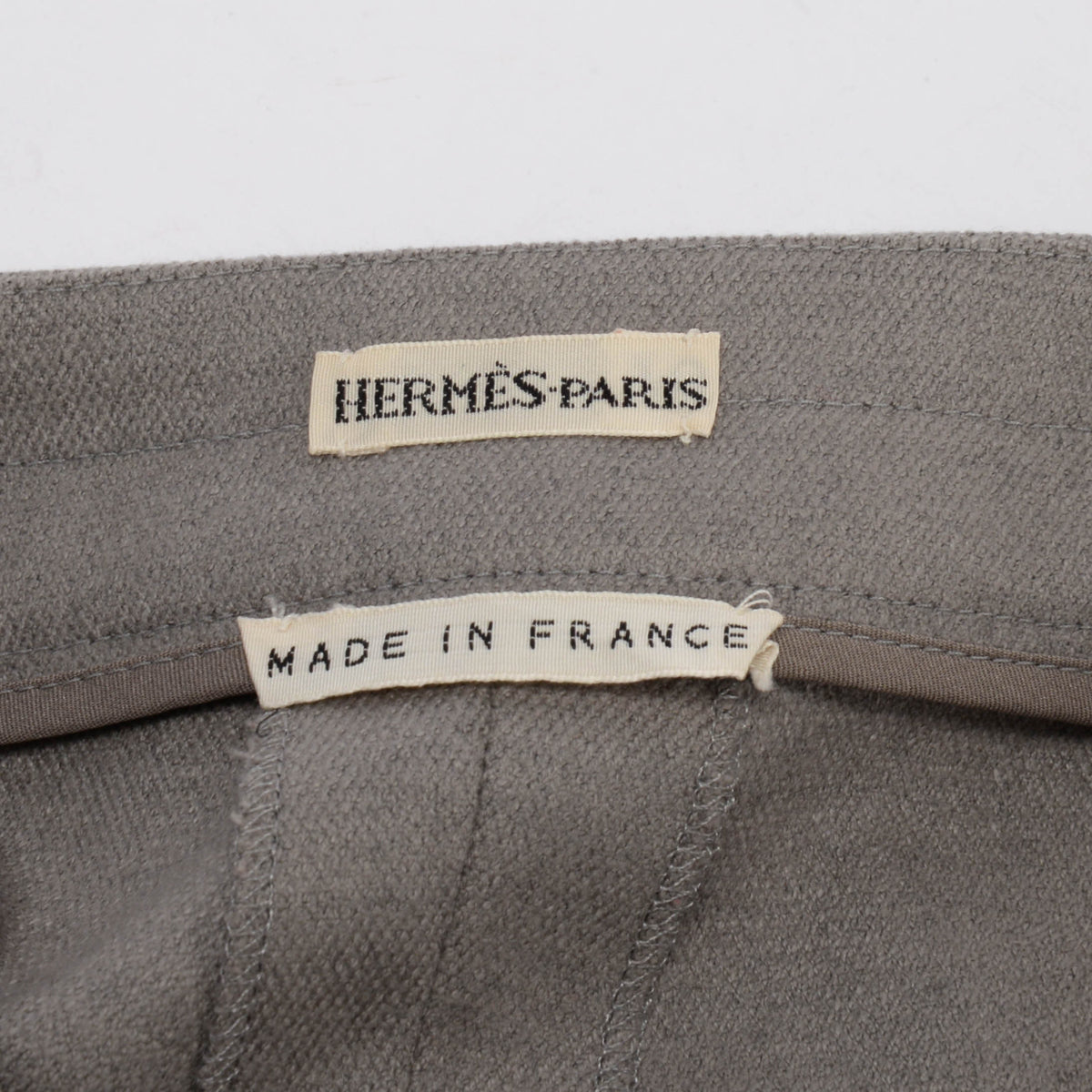 Hermes Grey Cashmere Blend Zip Trim Pants FR 40