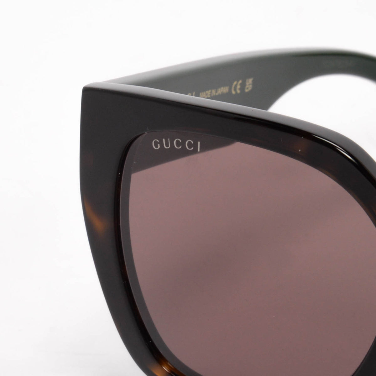 Gucci Tortoise GG Web Butterfly Sunglasses