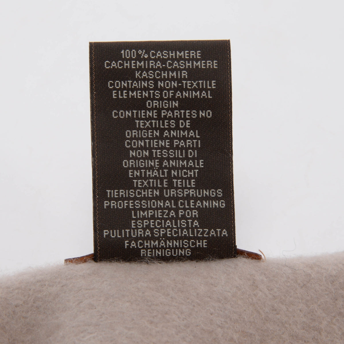 Hermes Taupe & Ivory Cashmere Allumette Scarf