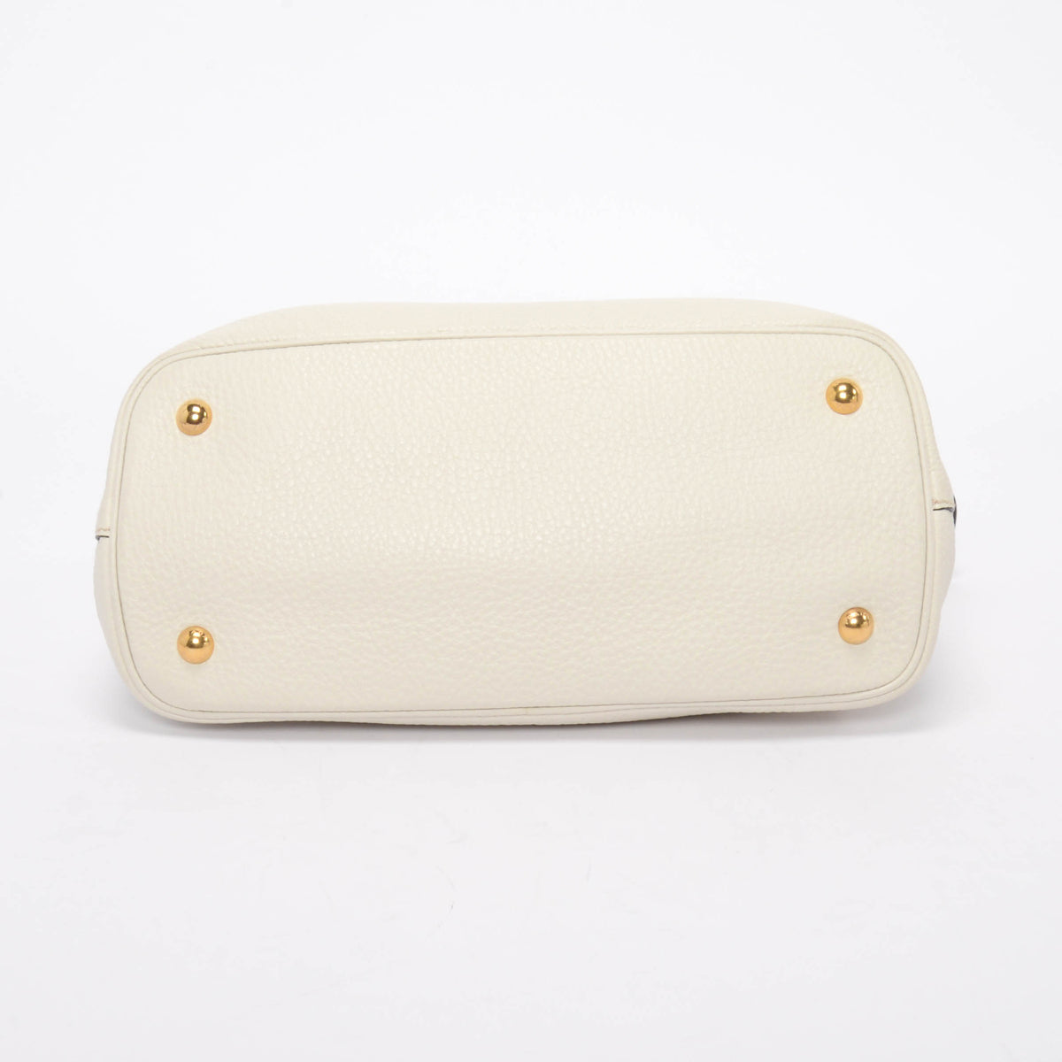 Prada Talco White Vitello Phenix Small Shoulder Bag