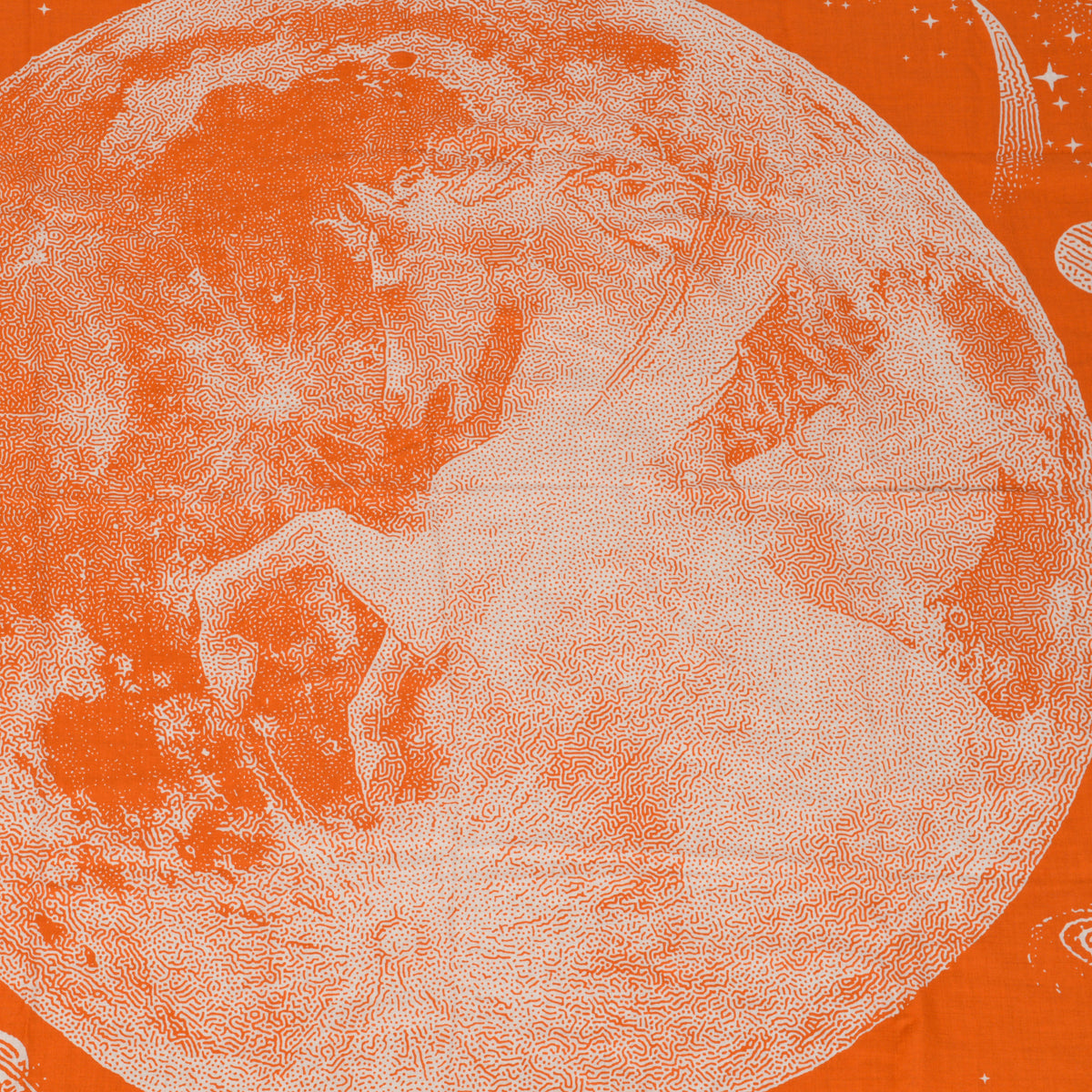 Hermes Orange Cashmere & Silk Clair de Lune Shawl 140