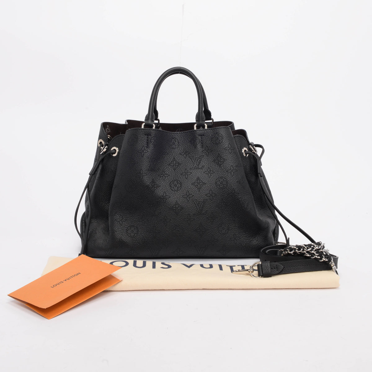 Louis Vuitton Black Mahina Calfskin Bella Tote