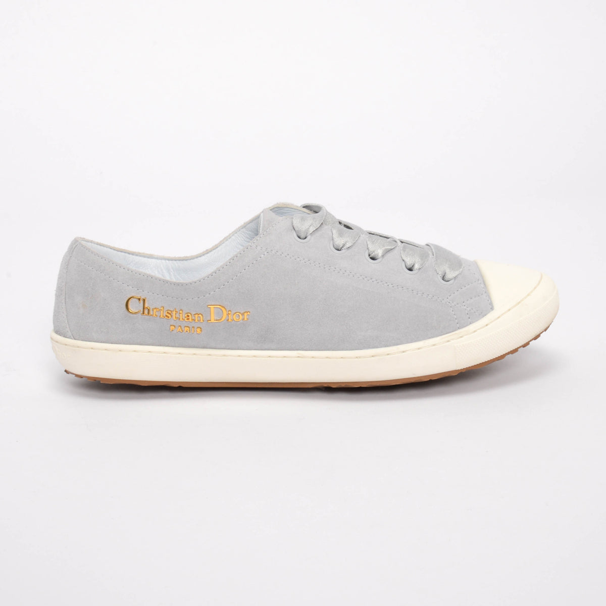 Dior Pale Blue Suede Lucky Sneakers 38