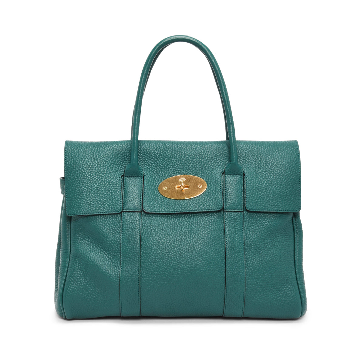 Mulberry Emerald Green Heavy Grain Classic Bayswater Tote
