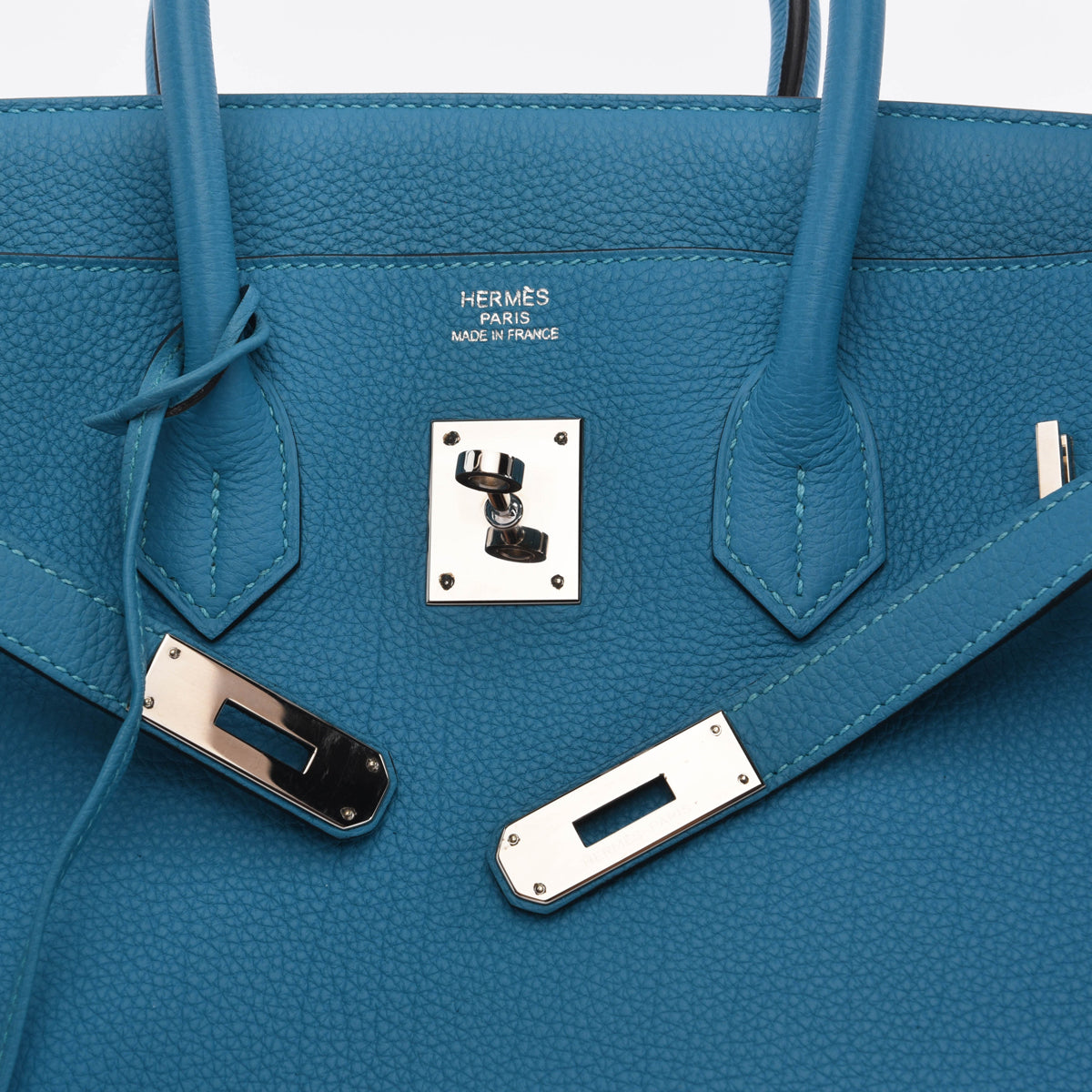 Hermes Blue Paon Togo Birkin 35 PHW