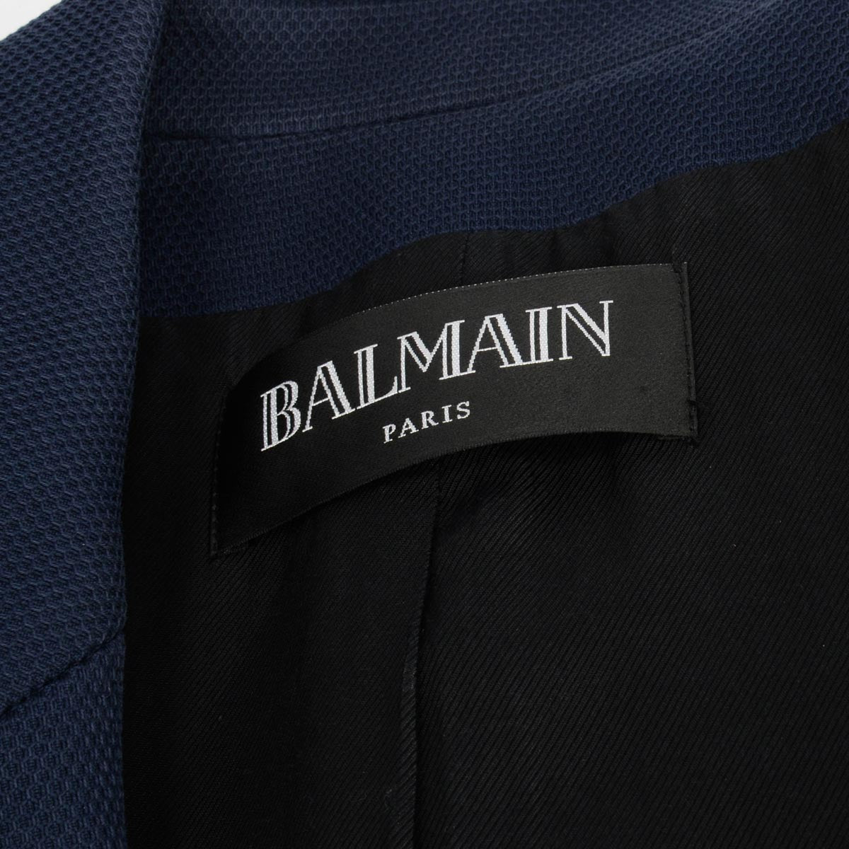 Balmain Navy Cotton Pique Classic DB Blazer FR 44