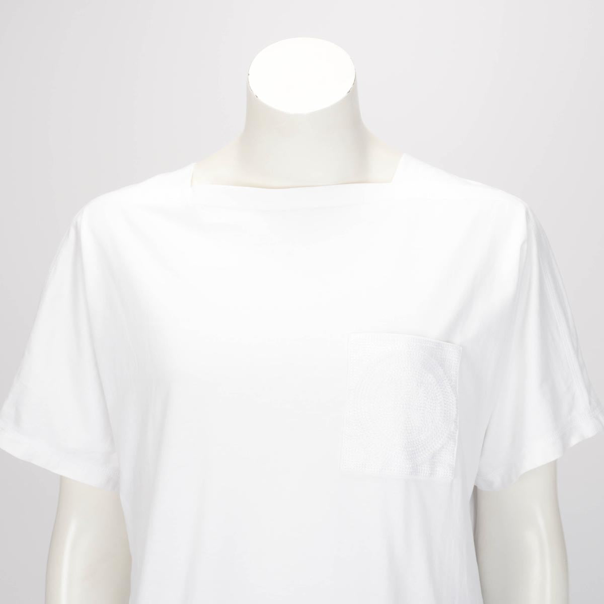 Hermes White Cotton Mosaique H Embroidered Tunic FR 40