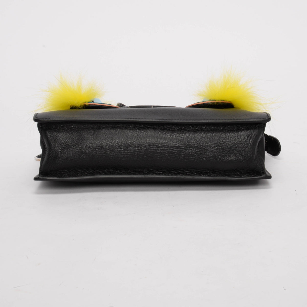 Fendi Black Vitello Dolce Hypnoteyes Mini 2Jours Pouch Bag