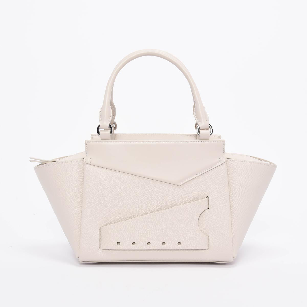Margiela Greige Grained Calfskin Snatched Tote Bag
