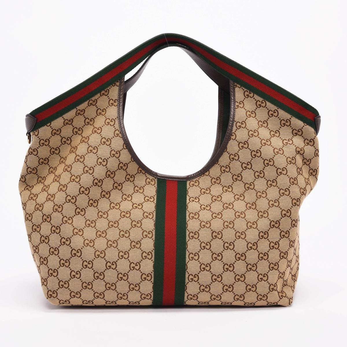 Gucci Brown GG Canvas Giglio Large Tote