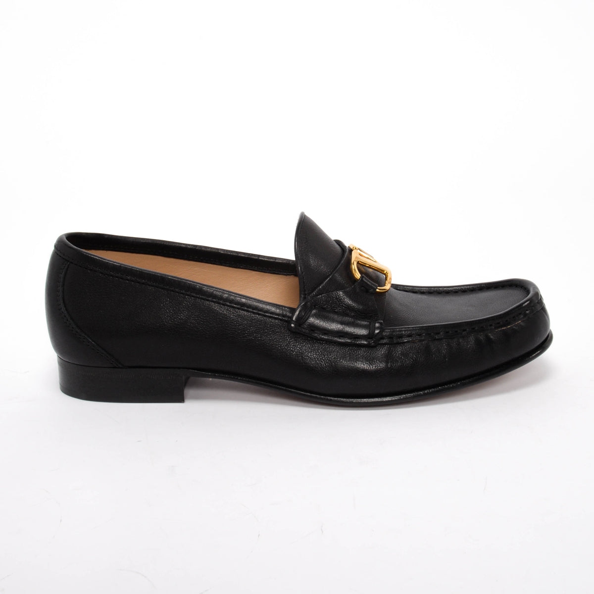 Valentino Black Buffalo VLogo Signature Penny Loafers 41